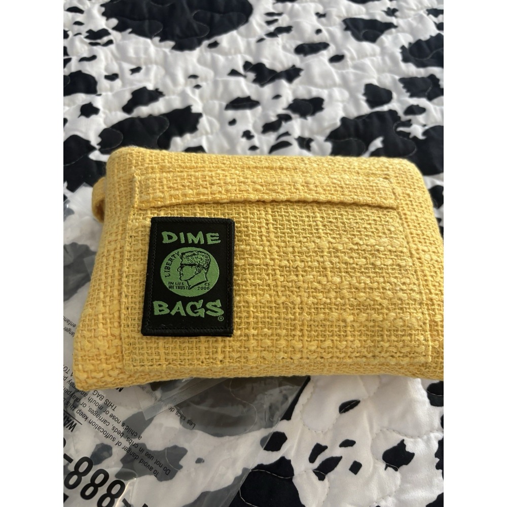Dime Bags 5" Hemp Padded Pouch Smell-Proof bag & Free Patches NWT Zipper Butter